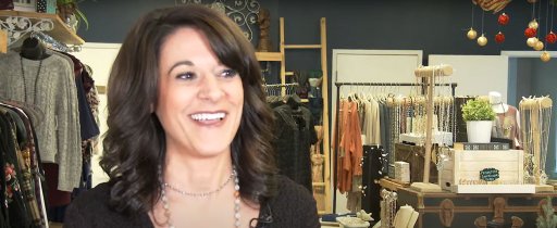 Tina Crowell in her Ciao Bella boutique and salon