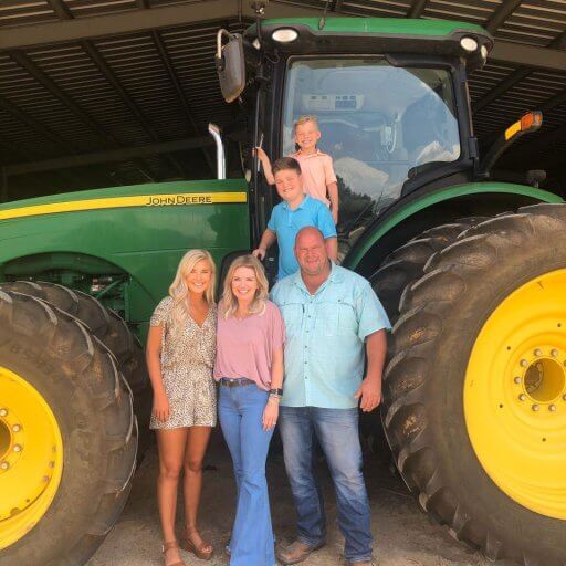 Farmer Bud Baggett and family