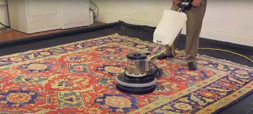 ProClean at work with machine on rug