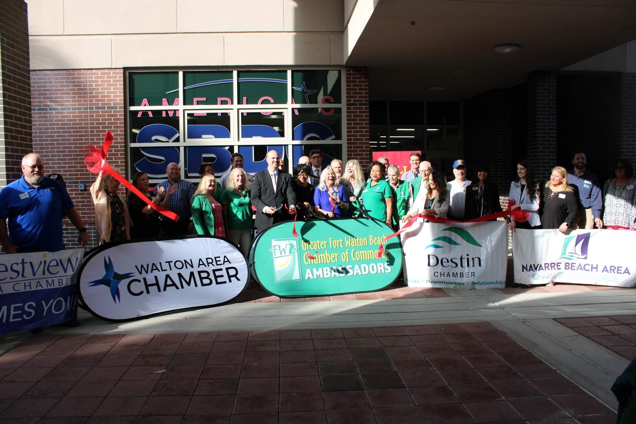 Florida SBDC at UWF Emerald Coast campus office ribbon-cutting