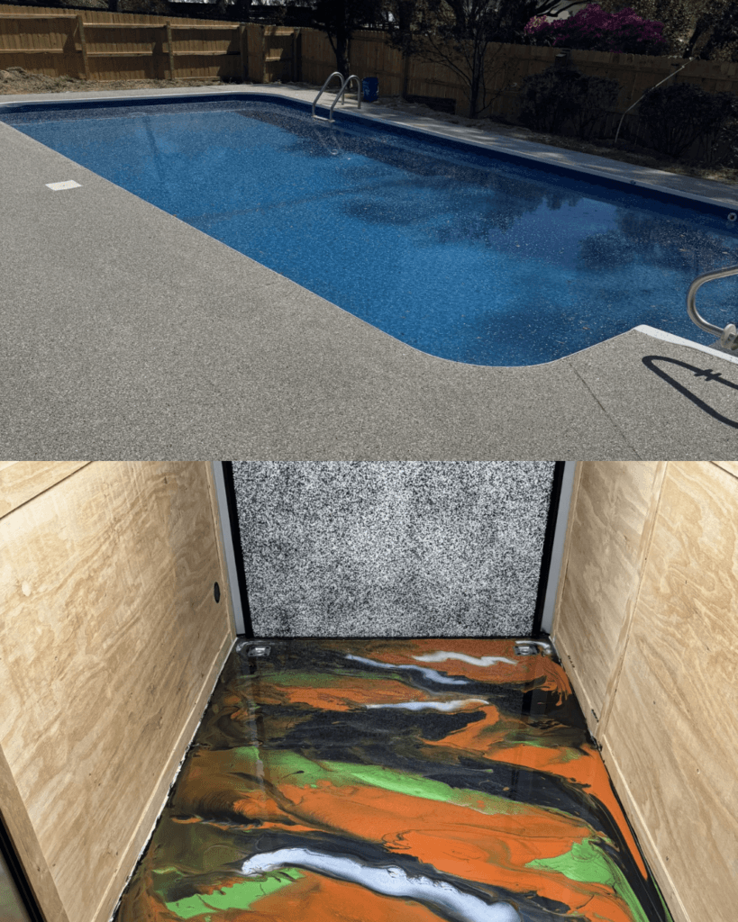 Examples of work completed by Freedom Coast Epoxy